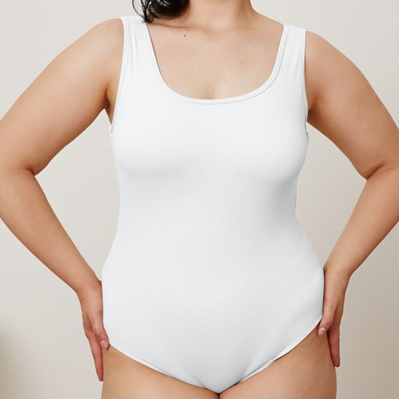 Natalie Square Neck Bodysuit - White - Picture 10 of 10